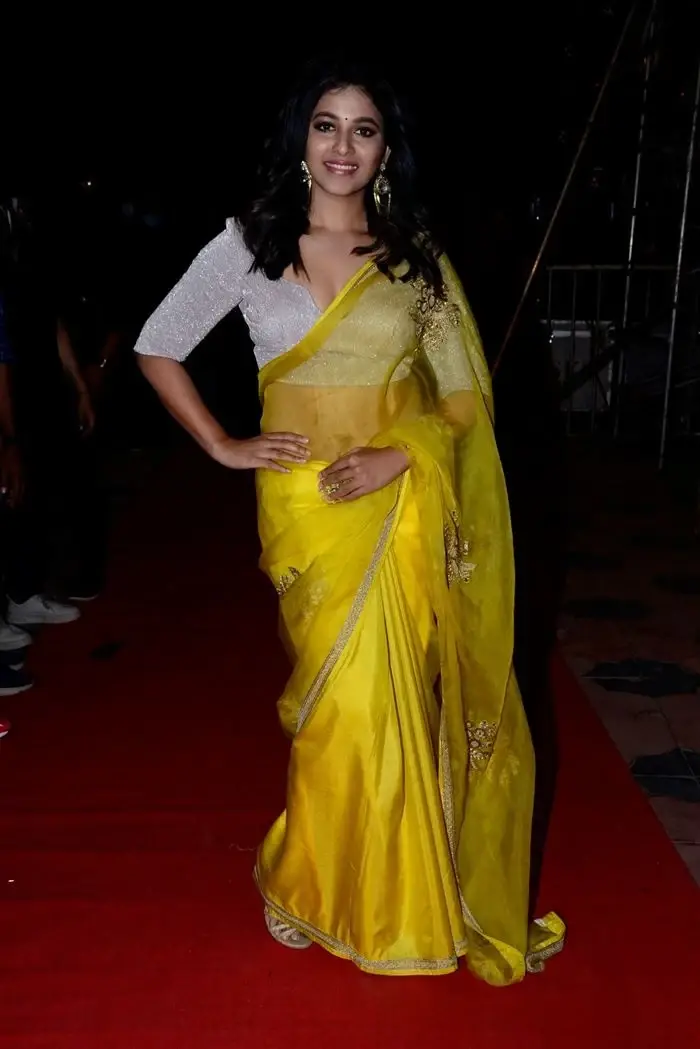 SOUTH INDIAN ACTRESS ANJALI STILLS IN TRADITIONAL LEMON YELLOW SAREE 31